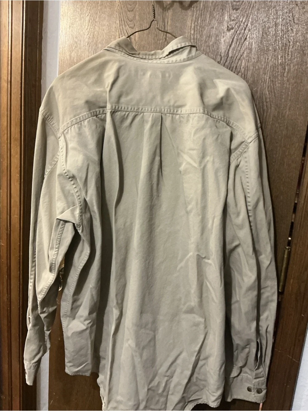 Banana Republic Men's Light Beige Button-Up Shirt Jacket vintage original BR